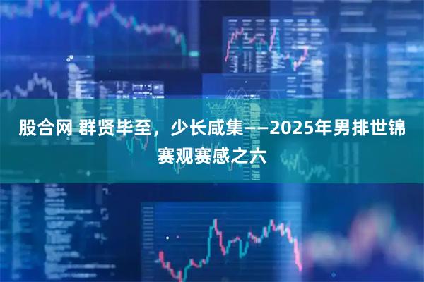 股合网 群贤毕至,少长咸集——2025年男排世锦赛观赛感之六